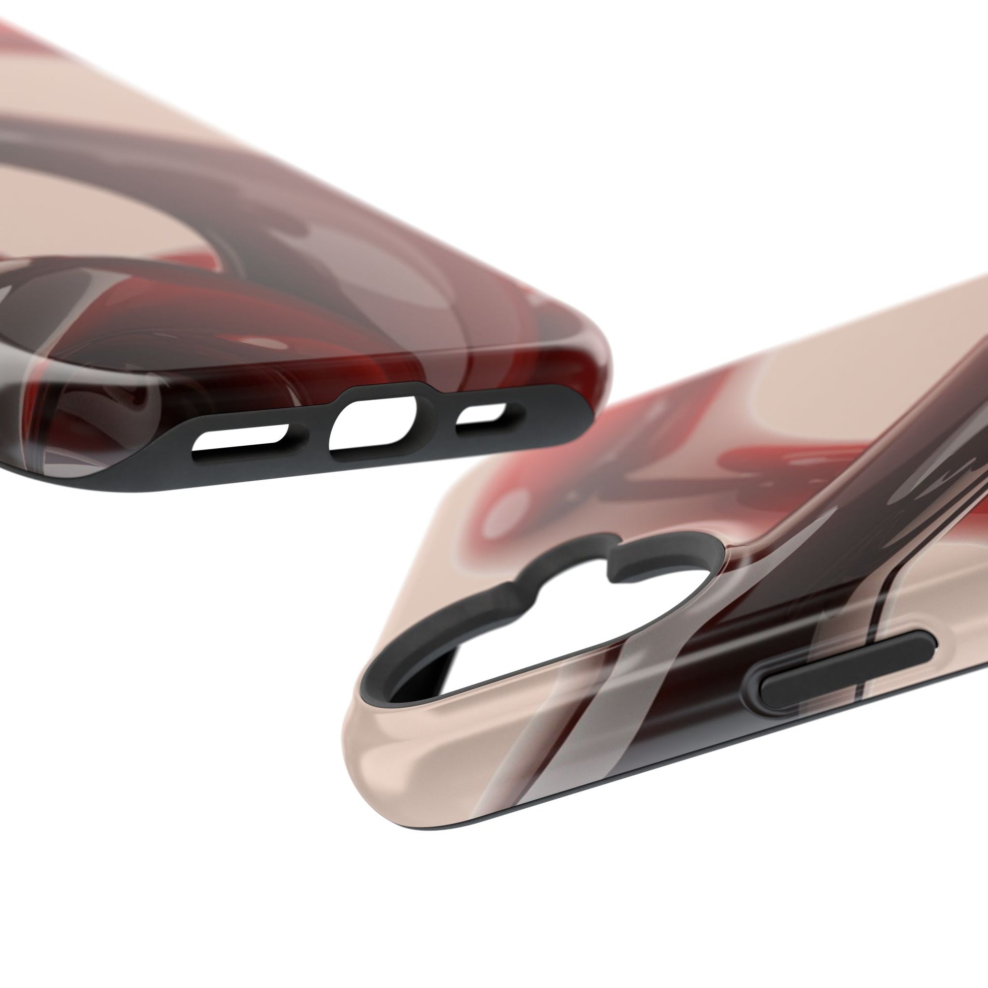 Sleek Red Minimalist Impact-Resistant iPhone Case - CaseBud