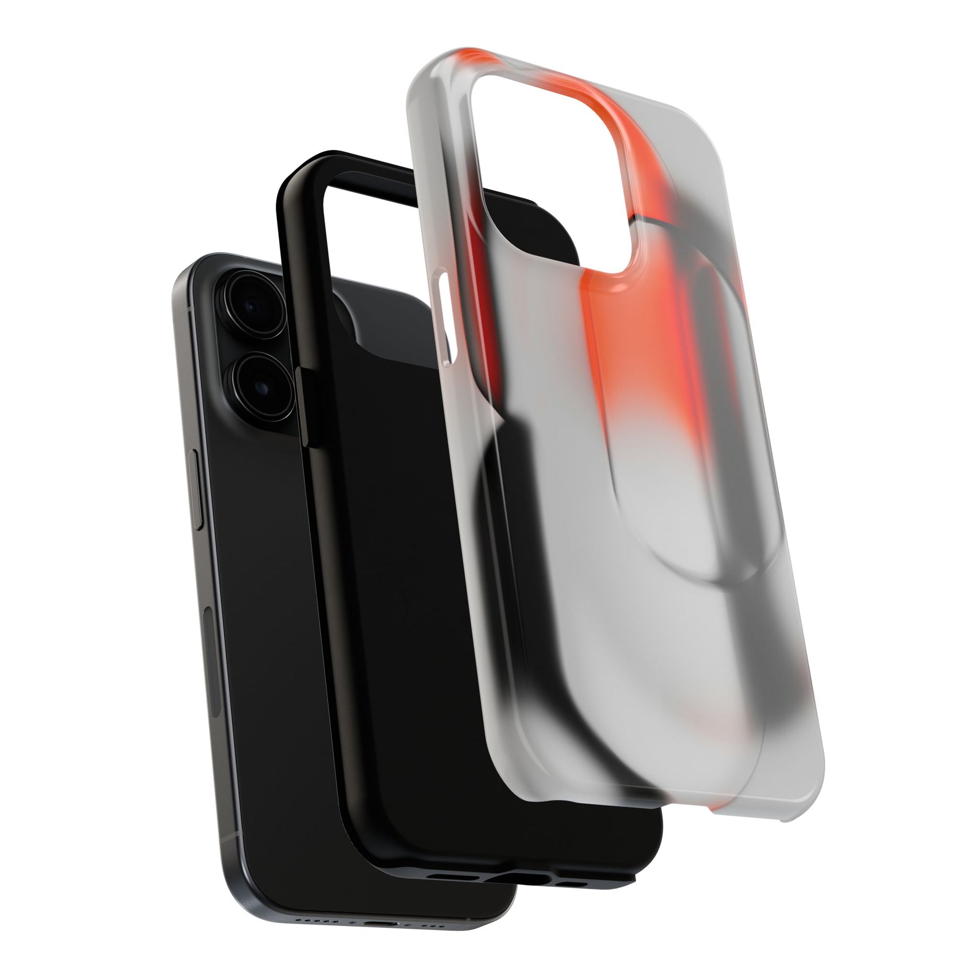 Sleek Abstract Red & Black Tough iPhone Case - CaseBud