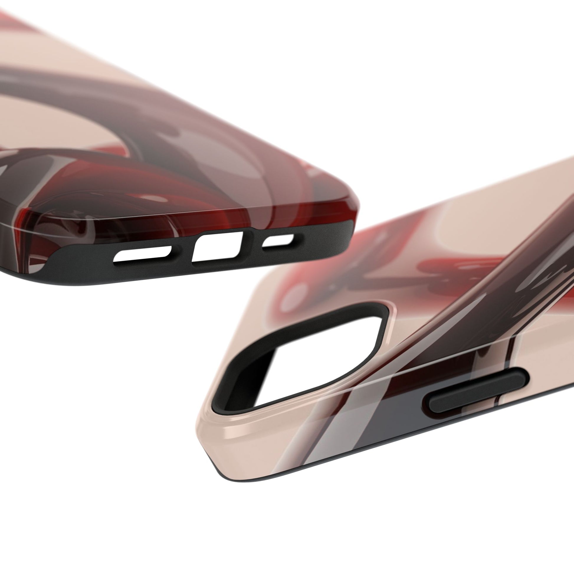 Sleek Red Minimalist Impact-Resistant iPhone Case - CaseBud