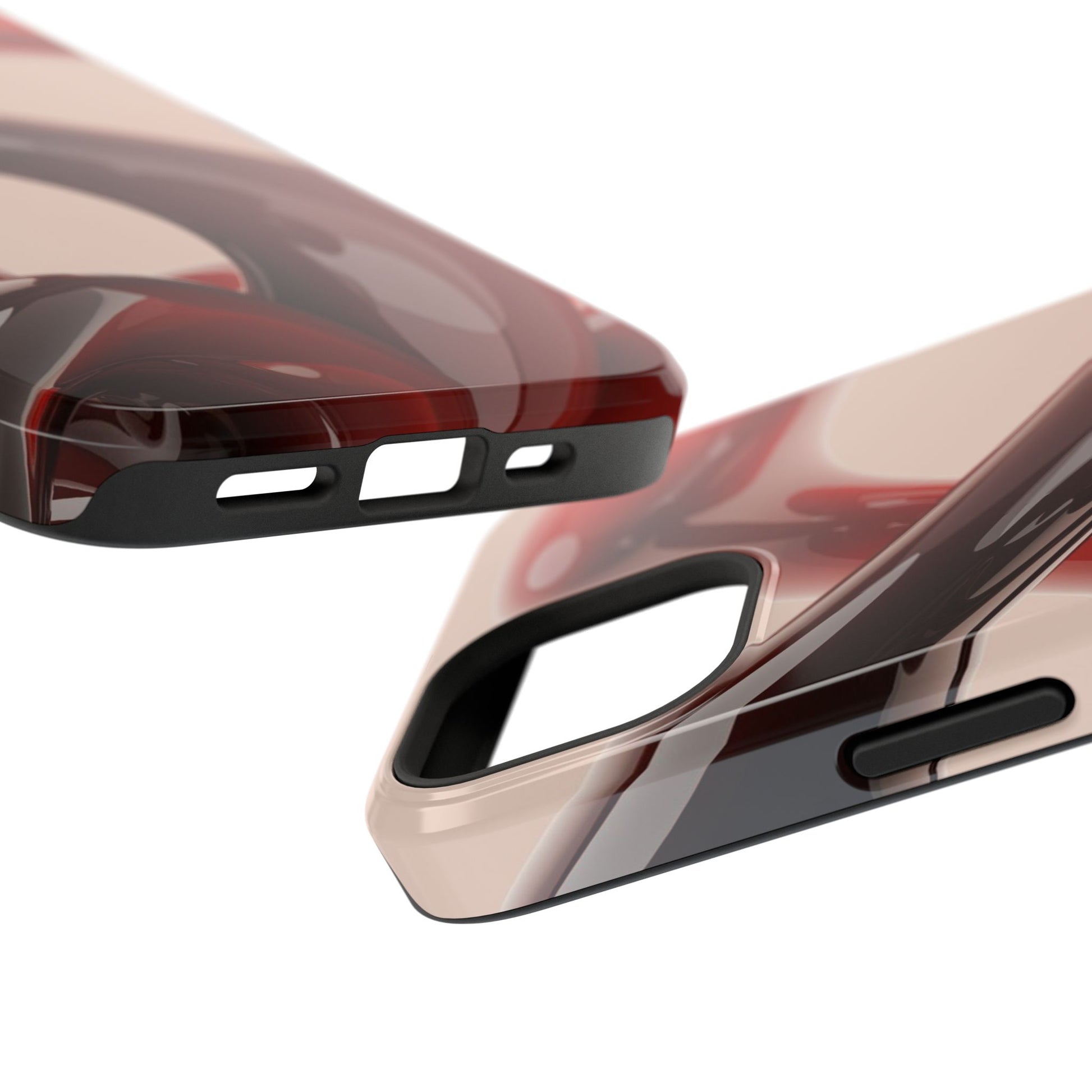 Sleek Red Minimalist Impact-Resistant iPhone Case - CaseBud