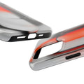 Sleek Abstract Red & Black Tough iPhone Case - CaseBud