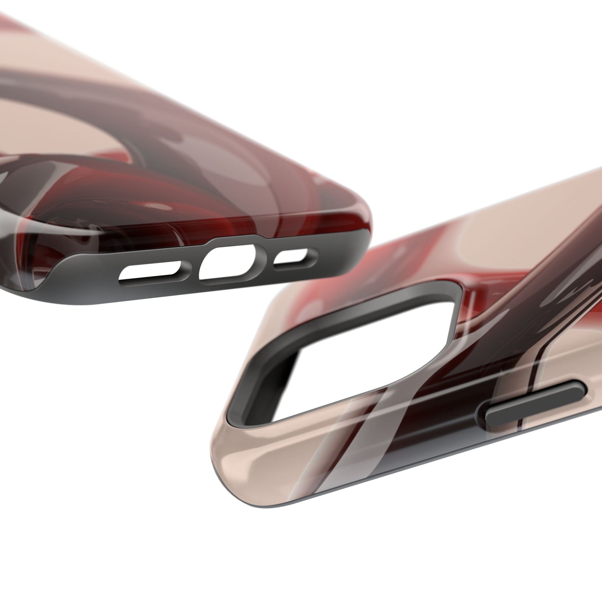 Sleek Red Minimalist Impact-Resistant iPhone Case - CaseBud