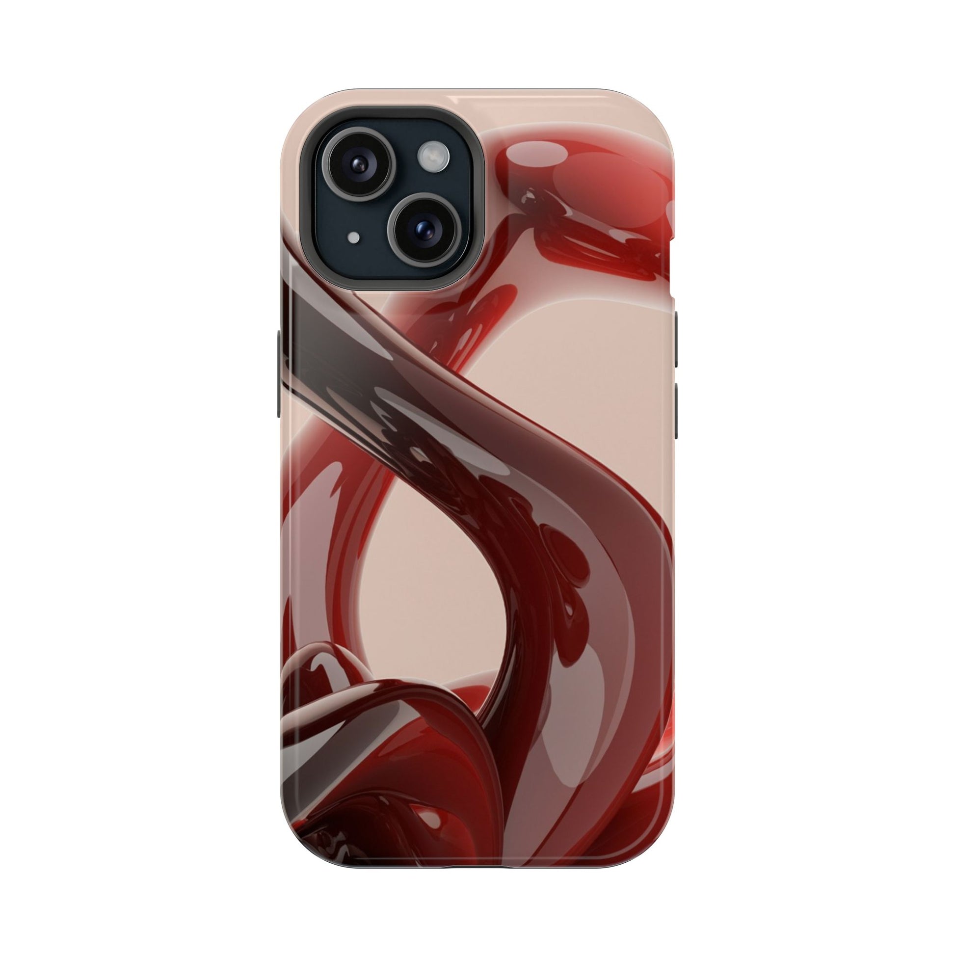 Sleek Red Minimalist Impact-Resistant iPhone Case - CaseBud