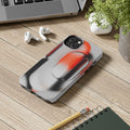 Sleek Abstract Red & Black Tough iPhone Case - CaseBud