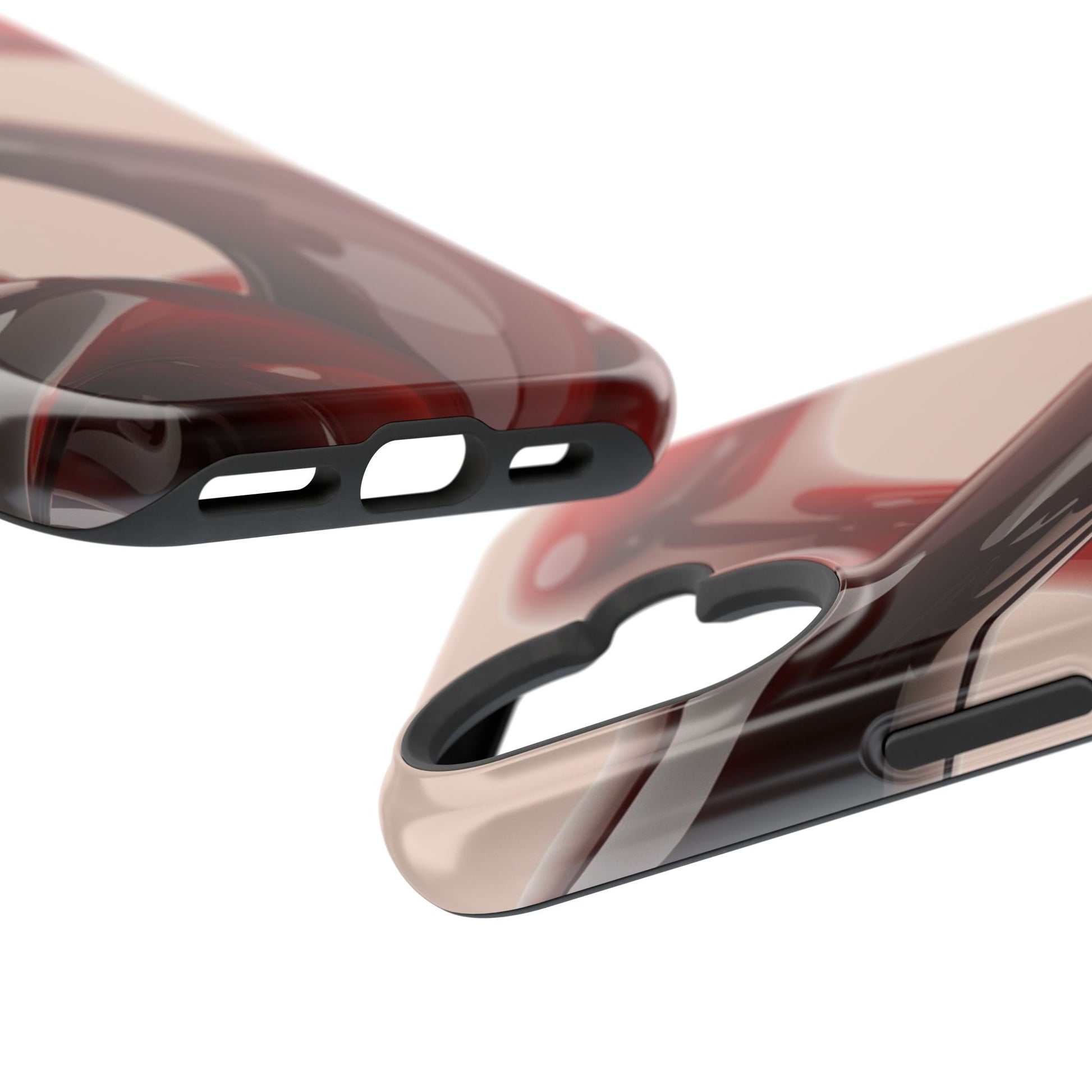 Sleek Red Minimalist Impact-Resistant iPhone Case - CaseBud