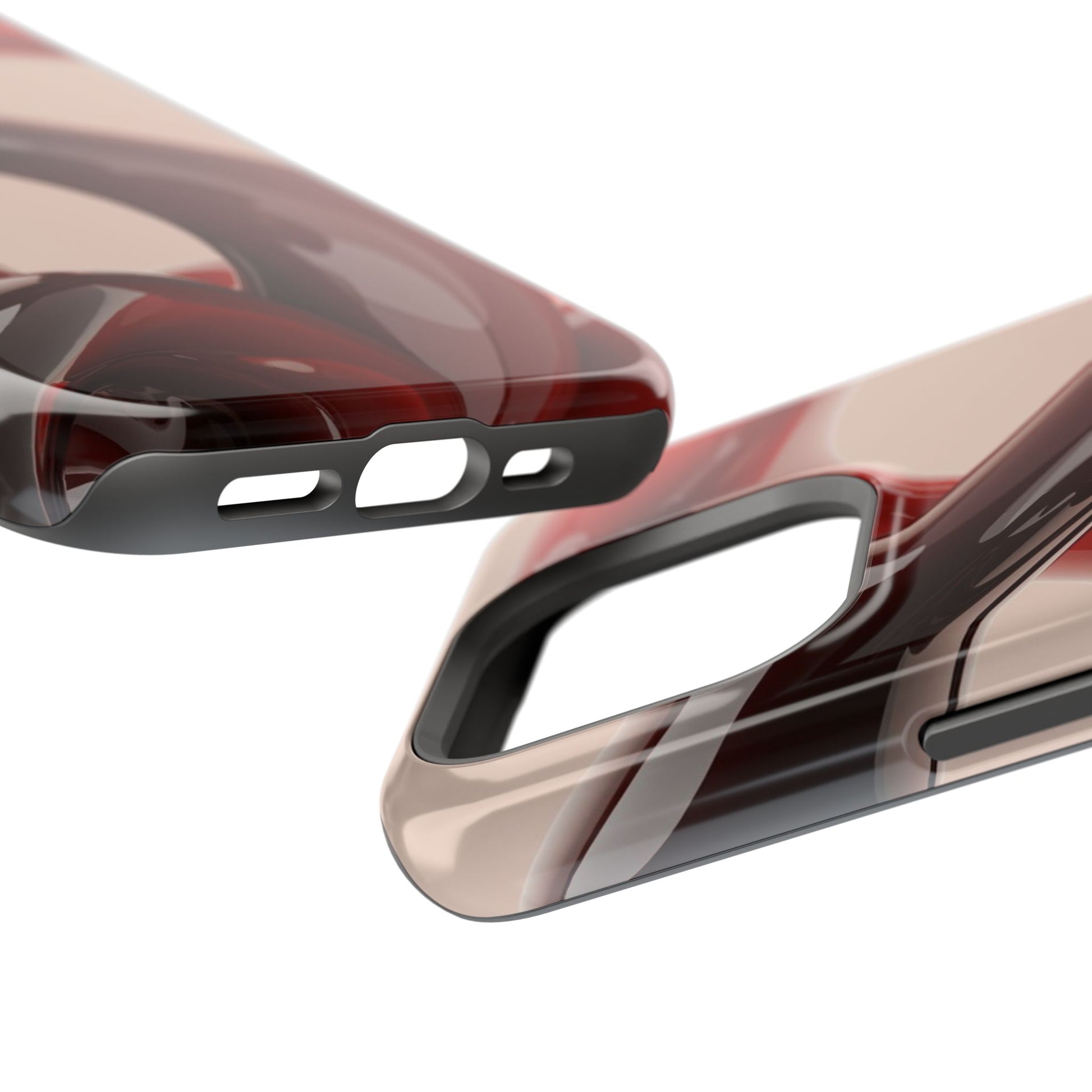 Sleek Red Minimalist Impact-Resistant iPhone Case - CaseBud