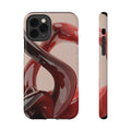 Sleek Red Minimalist Impact-Resistant iPhone Case - CaseBud