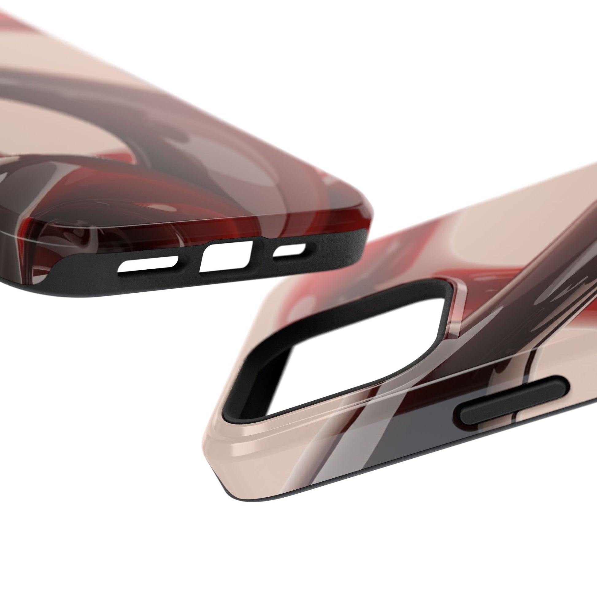 Sleek Red Minimalist Impact-Resistant iPhone Case - CaseBud