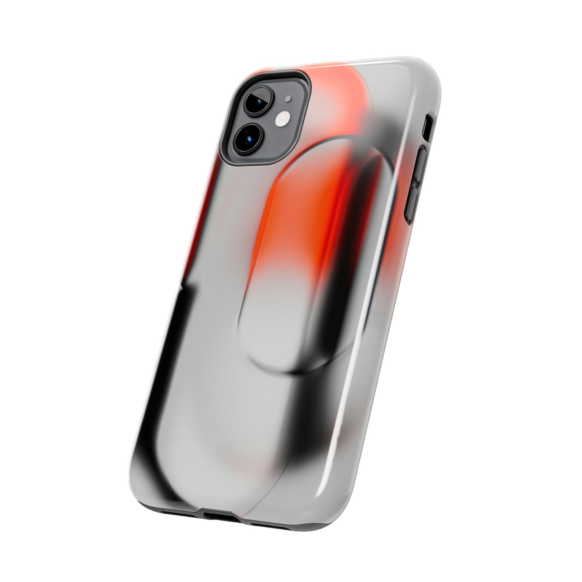 Sleek Abstract Red & Black Tough iPhone Case - CaseBud