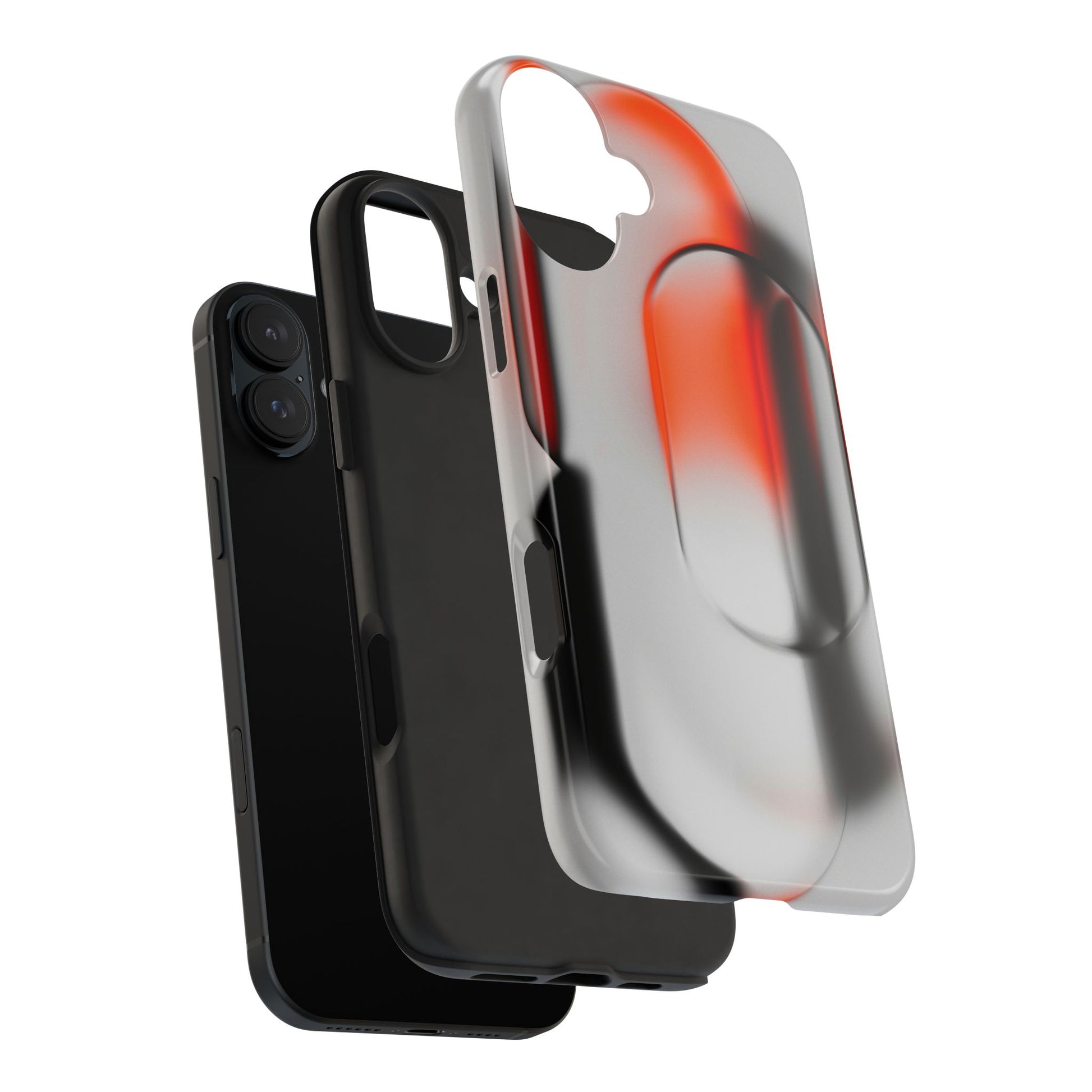 Sleek Abstract Red & Black Tough iPhone Case - CaseBud