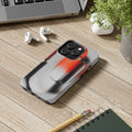 Sleek Abstract Red & Black Tough iPhone Case - CaseBud